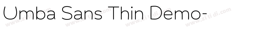 Umba Sans Thin Demo字体转换